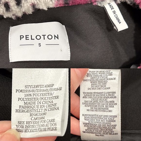 Peloton Caviar Camo Snap Sherpa Jacket in Spotted Purple Black Women’s Size S - Picture 7 of 17